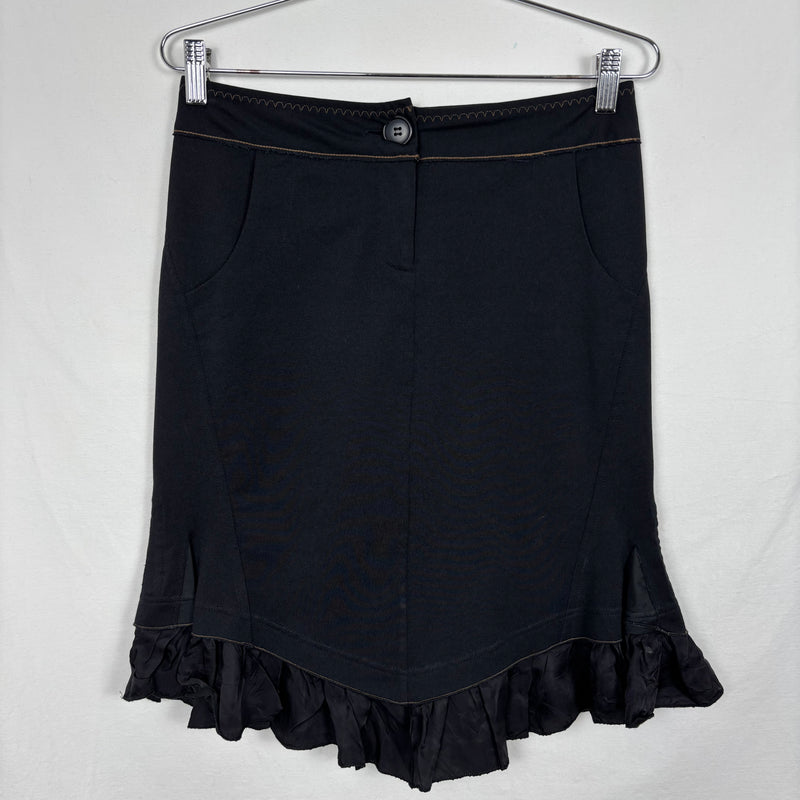 90s Marithe Francois & Girbaud Hem Frill Mini Skirt