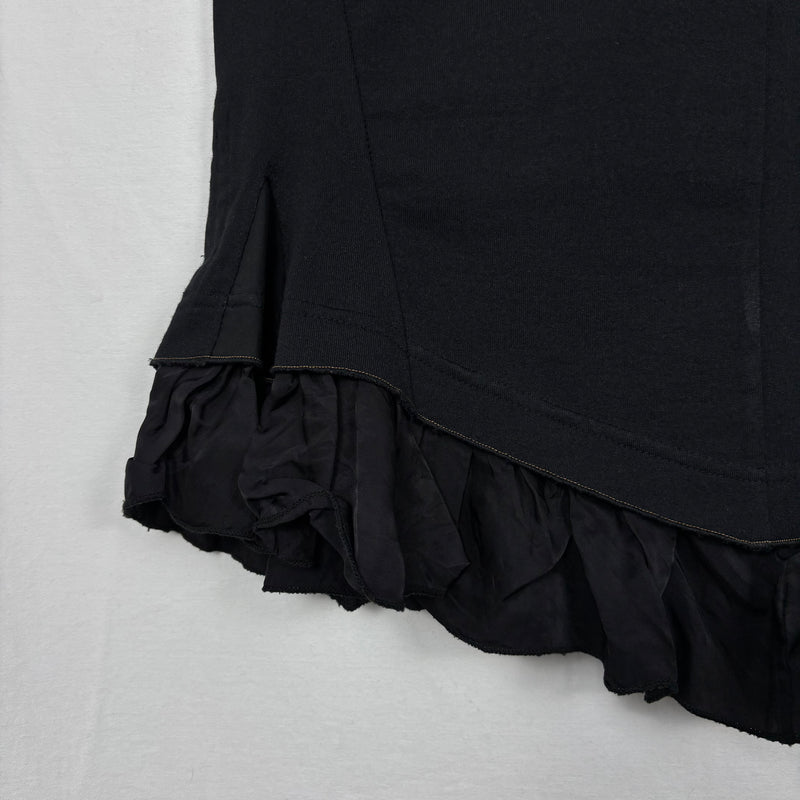 90s Marithe Francois & Girbaud Hem Frill Mini Skirt