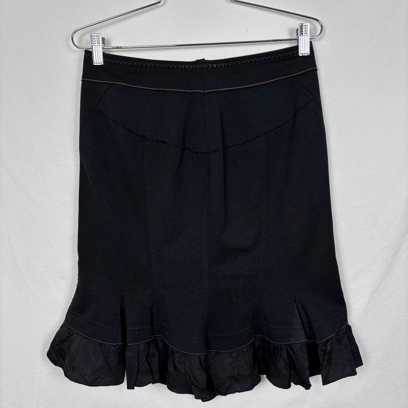 90s Marithe Francois & Girbaud Hem Frill Mini Skirt
