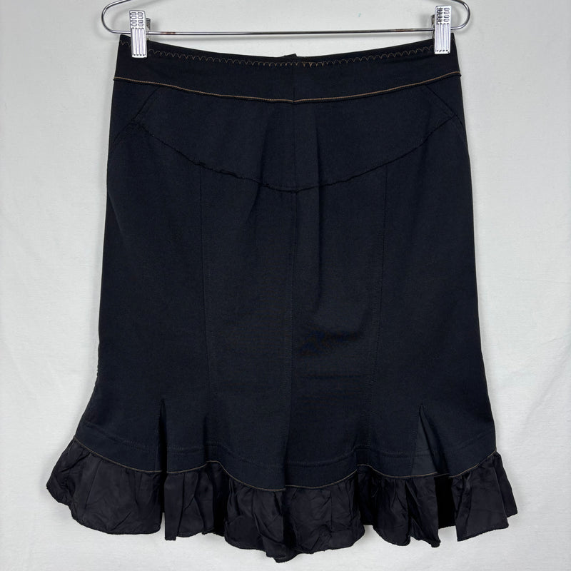 90s Marithe Francois & Girbaud Hem Frill Mini Skirt