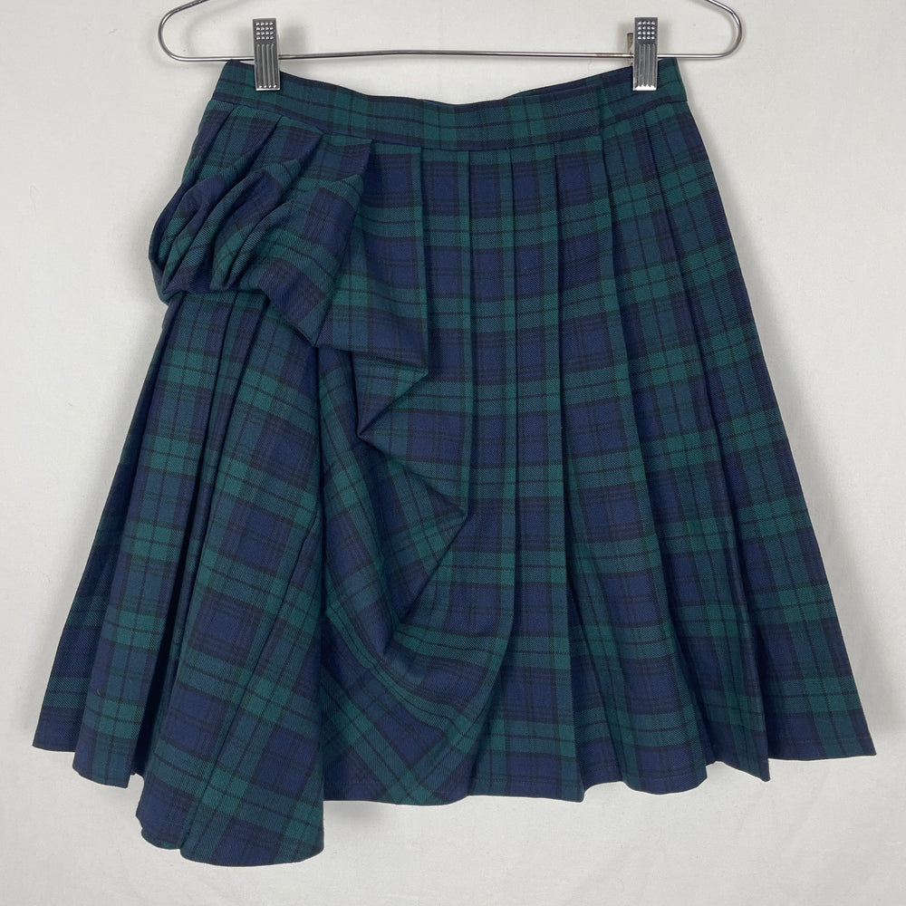 Y/Project Ruffled Pleated Plaid Skirt