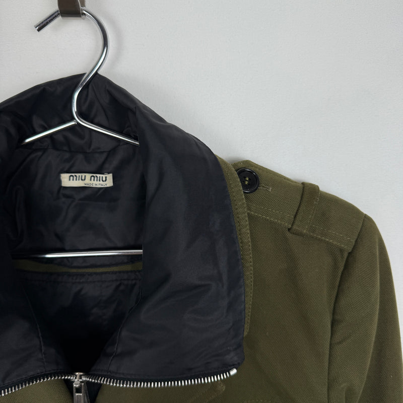 00s Miu Miu Double Layered Military Top Coat