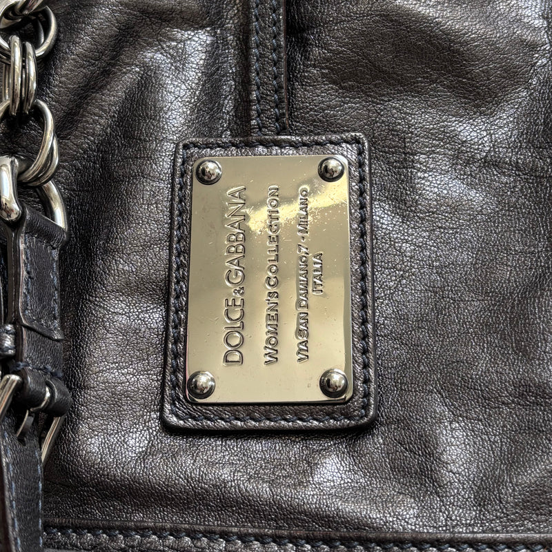 Dolce & Gabbana Miss Pocket Leather Tote Bag