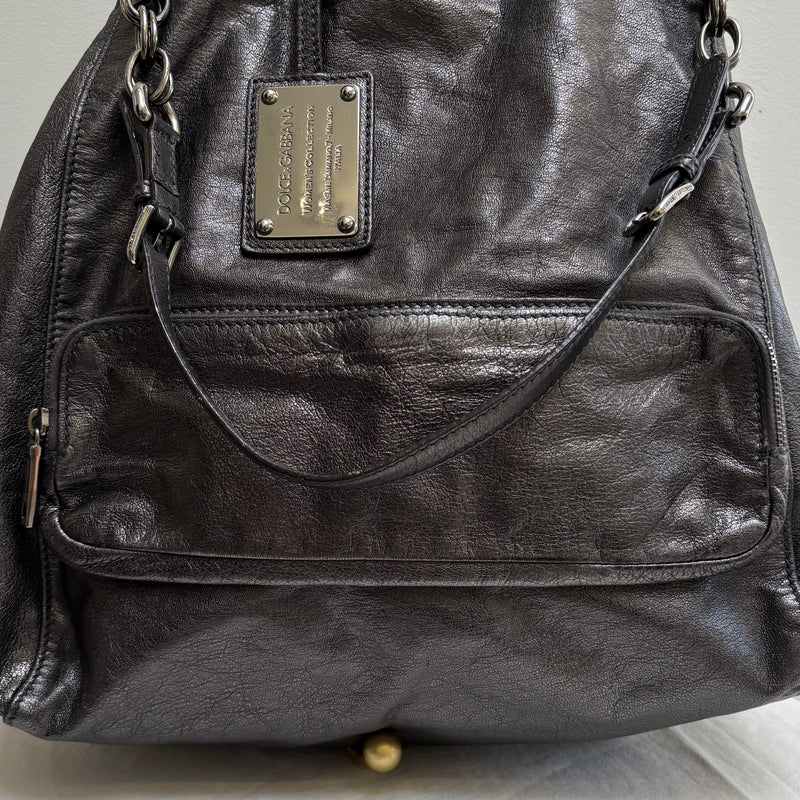 Dolce & Gabbana Miss Pocket Leather Tote Bag