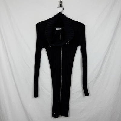 Costume National Rib Knit Zip Dress