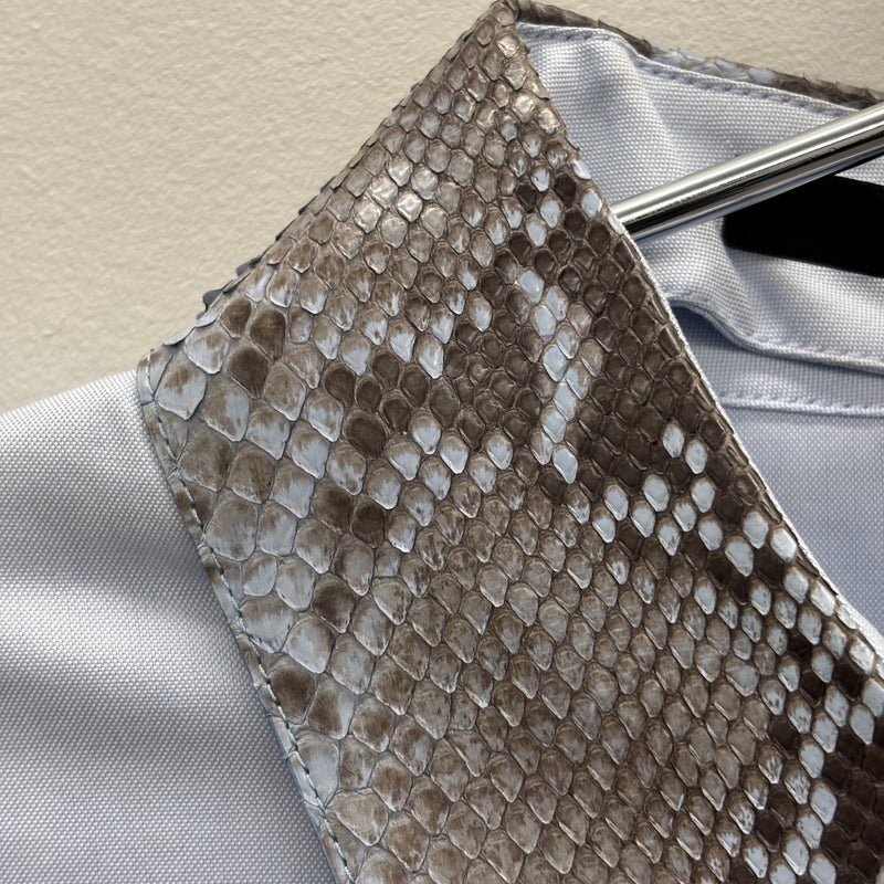 Gucci Snakeskin Collar Button Up Shirt