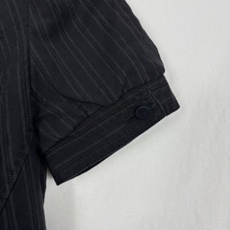 00s Costume National Striped Short Sleeve Blouse