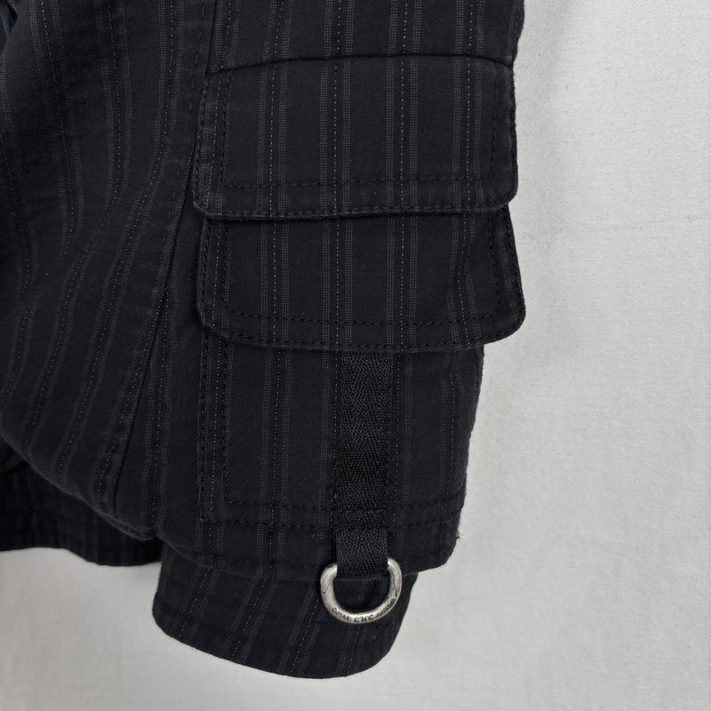 00s Costume National Striped Short Sleeve Blouse