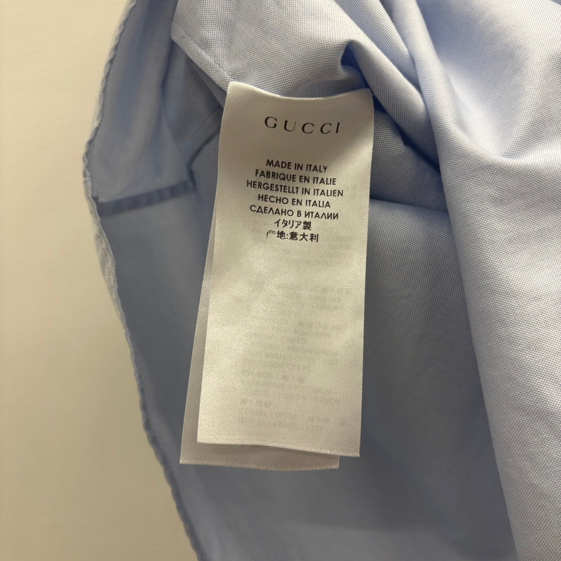 Gucci Snakeskin Collar Button Up Shirt
