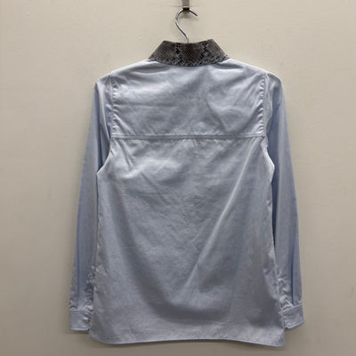 Gucci Snakeskin Collar Button Up Shirt