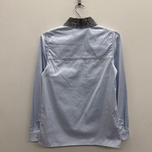 Gucci Snakeskin Collar Button Up Shirt