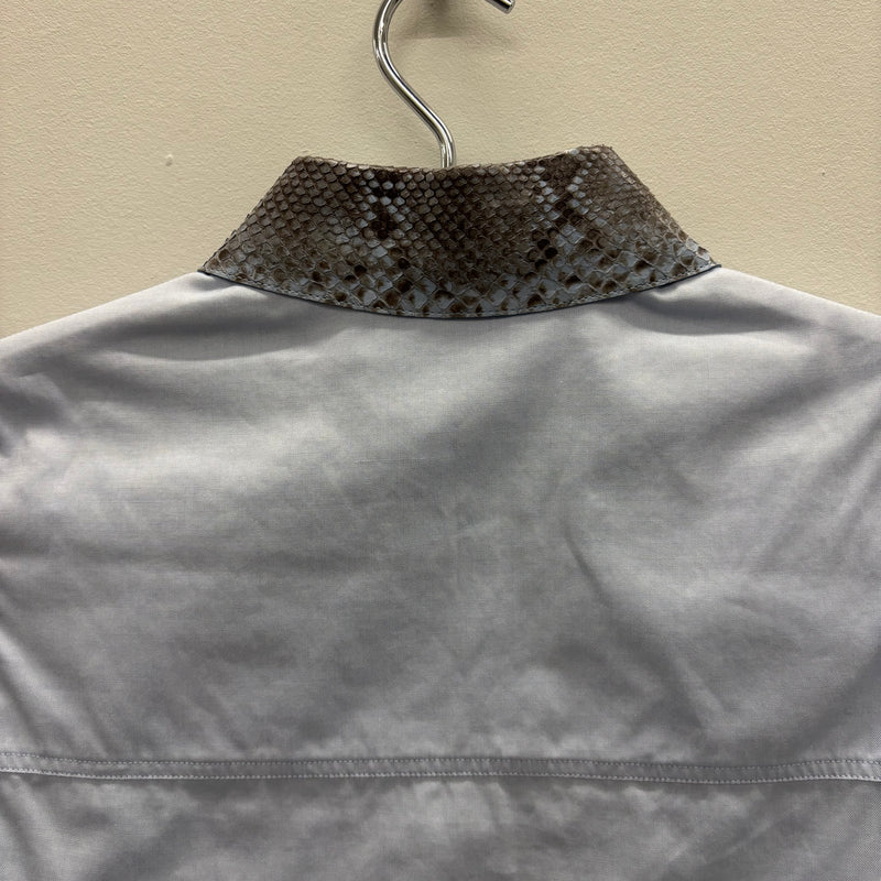 Gucci Snakeskin Collar Button Up Shirt