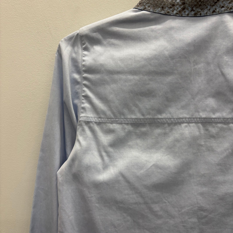 Gucci Snakeskin Collar Button Up Shirt