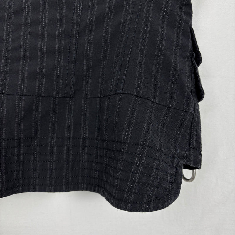 00s Costume National Striped Short Sleeve Blouse