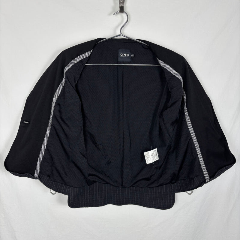 00s Costume National Striped Short Sleeve Blouse