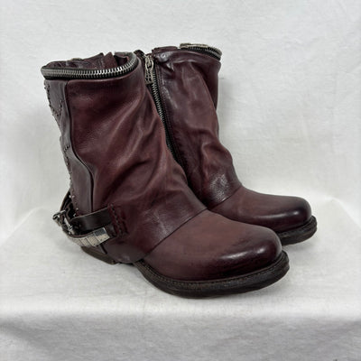 A.S. 98 Slouch Mid-Calf Studded Boots