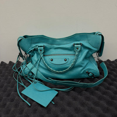 SS09 Balenciaga by Alexander Wang City Bag In Turquoise