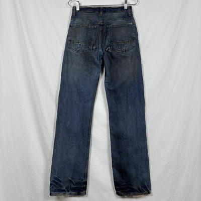 FW01 Rick Owens Slab Waxed Distressed Mudwash Jeans