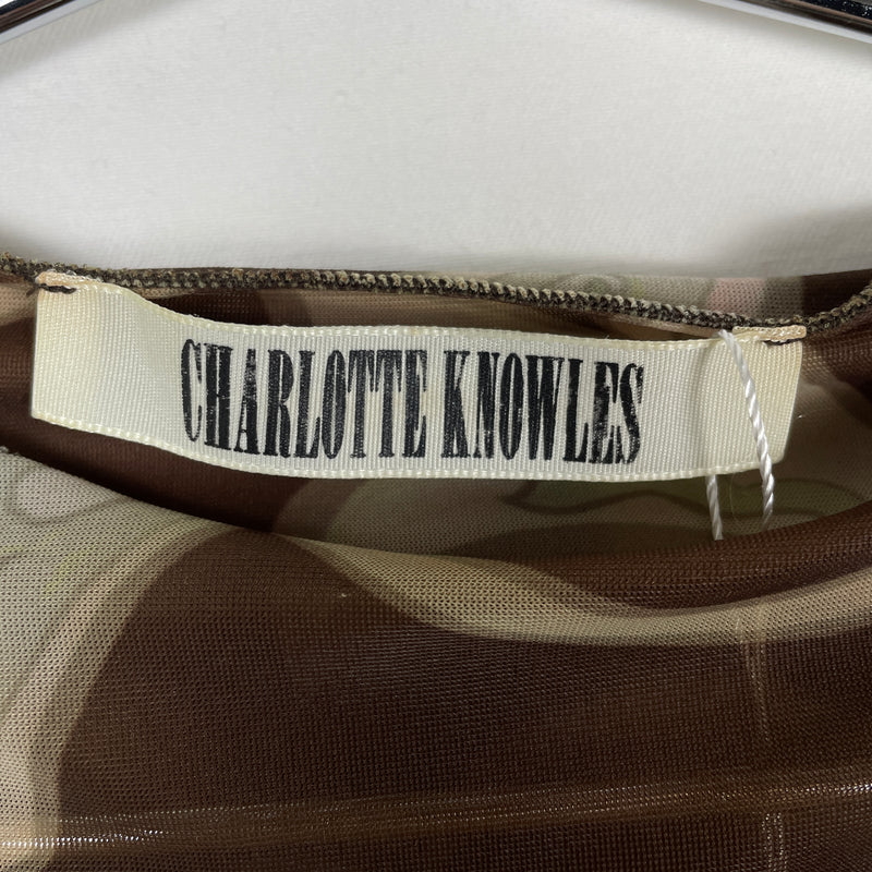 Charlotte Knowles Tattoo Mesh Top