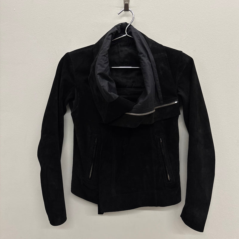 FW13 Rick Owens 'PLINTH' Suede Leather Motorcycle Jacket
