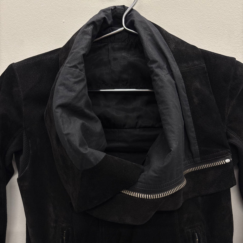 FW13 Rick Owens 'PLINTH' Suede Leather Motorcycle Jacket