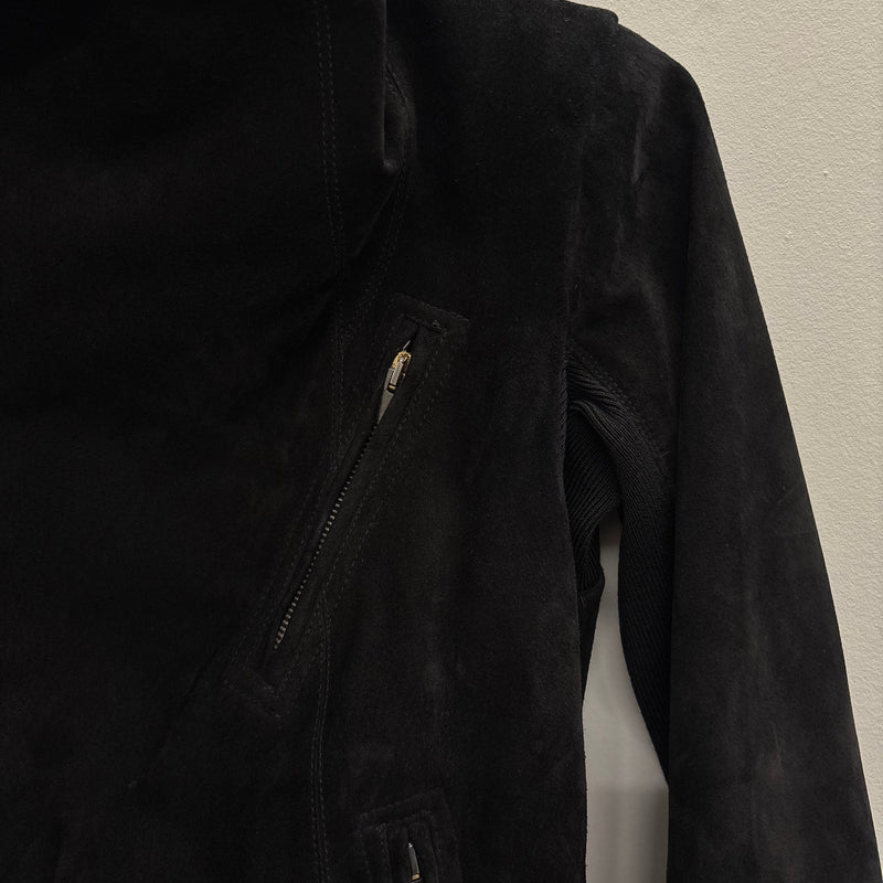 FW13 Rick Owens 'PLINTH' Suede Leather Motorcycle Jacket