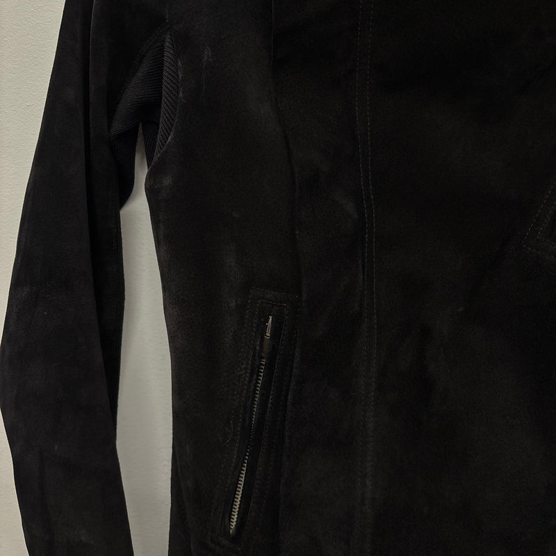 FW13 Rick Owens 'PLINTH' Suede Leather Motorcycle Jacket