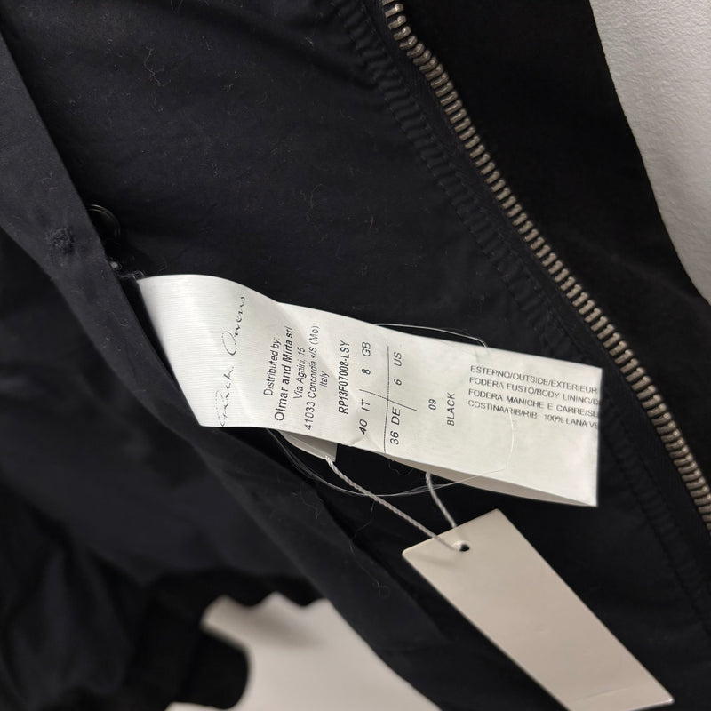 FW13 Rick Owens 'PLINTH' Suede Leather Motorcycle Jacket