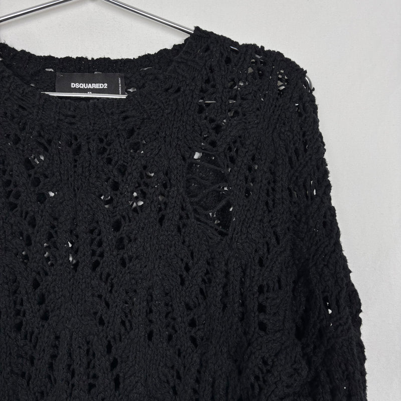 00s Dsquared2 Distressed Oversized Loose Knit Sweater