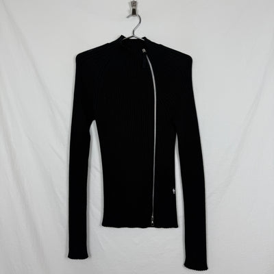 00s Jean Paul Gaultier Asymetric Zip Up Sweater