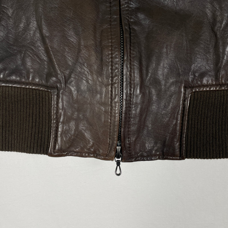 00s Shellac Cargo Pocket Leather Jacket