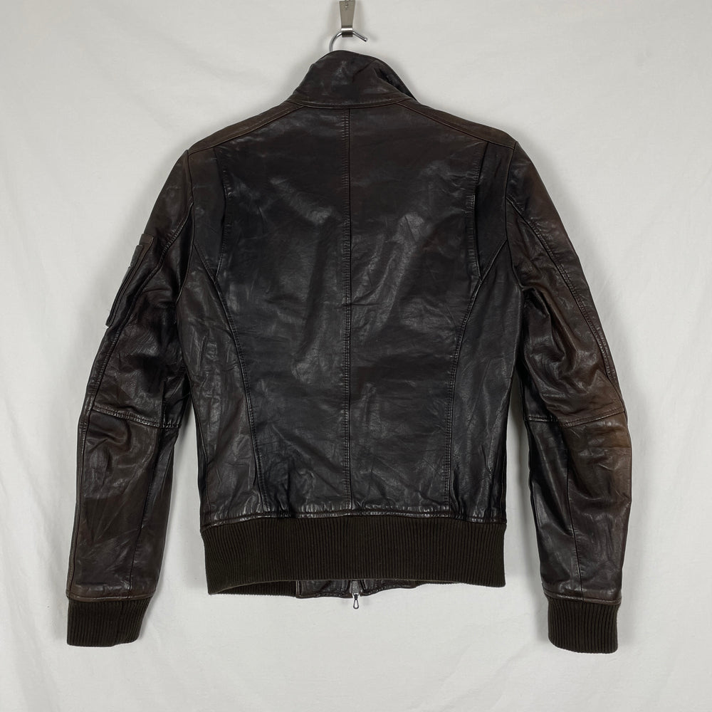 00s Shellac Cargo Pocket Leather Jacket