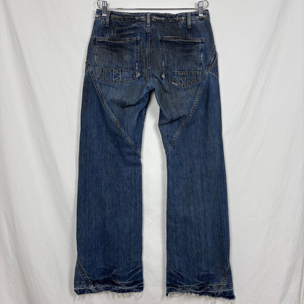 2001 Rick Owens Slab Spiral Cut Jeans