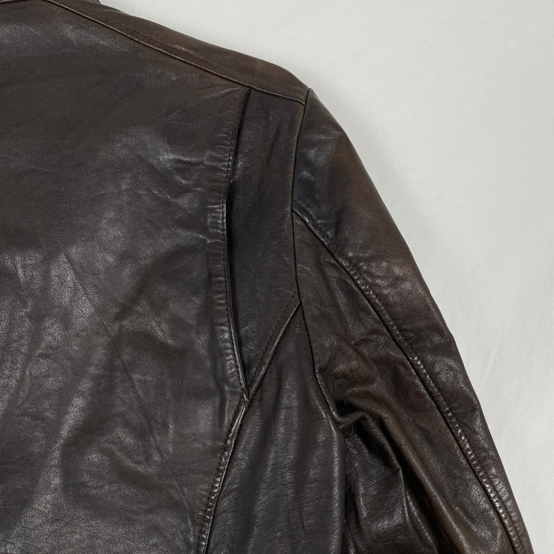 00s Shellac Cargo Pocket Leather Jacket