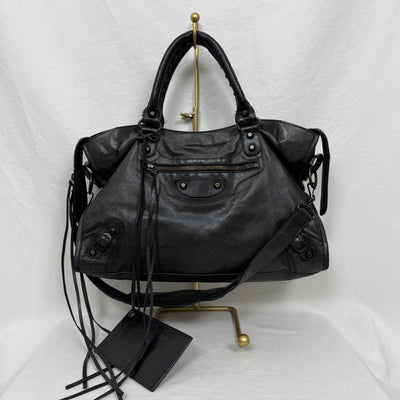 SS10 Balenciaga City Bag By Nicolas Gesquiere In Gun Metal