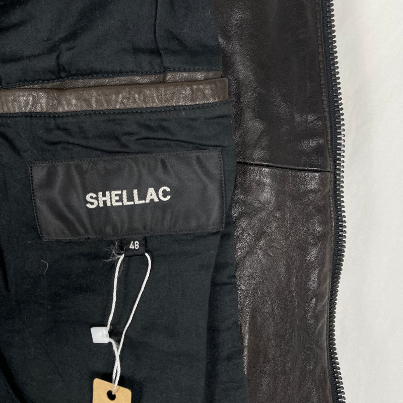 00s Shellac Cargo Pocket Leather Jacket