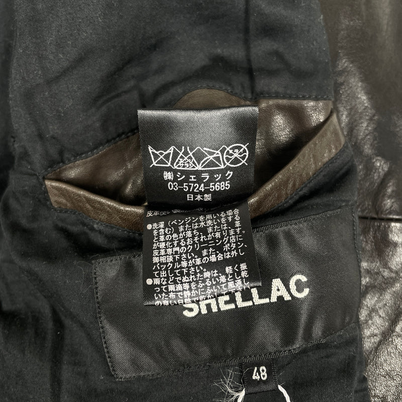 00s Shellac Cargo Pocket Leather Jacket