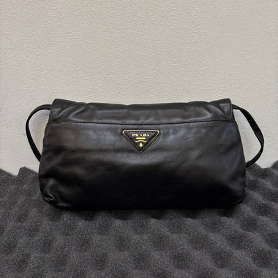 Prada Flame Leather Crossbody Clutch Bag