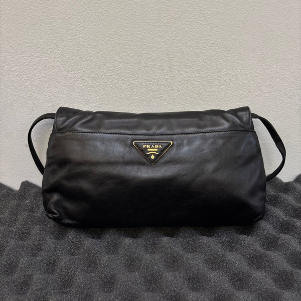Prada Flame Leather Crossbody Clutch Bag