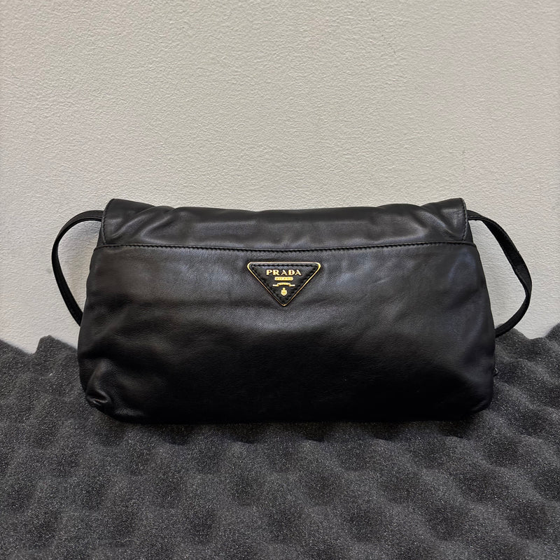 Prada Flame Leather Crossbody Clutch Bag