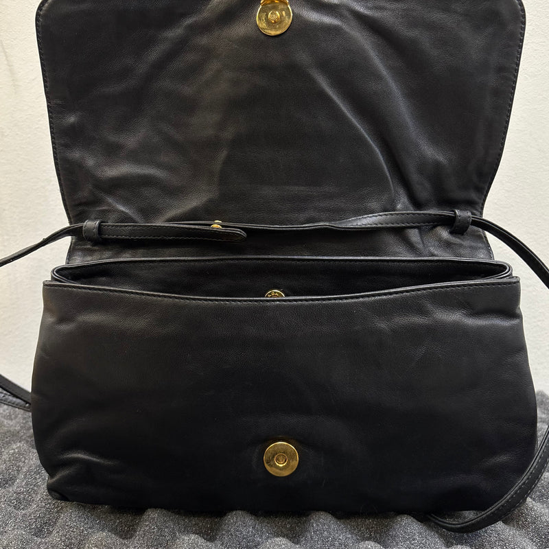 Prada Flame Leather Crossbody Clutch Bag