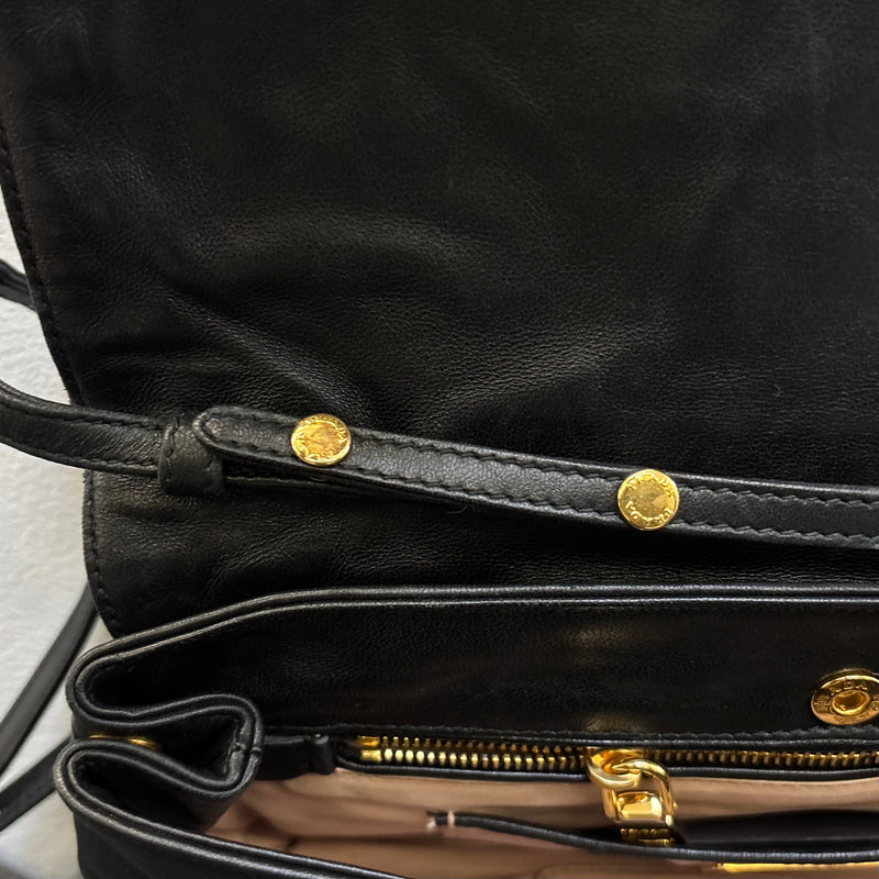 Prada Flame Leather Crossbody Clutch Bag