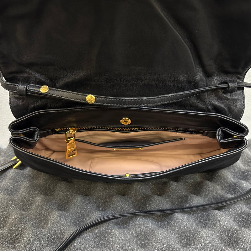 Prada Flame Leather Crossbody Clutch Bag