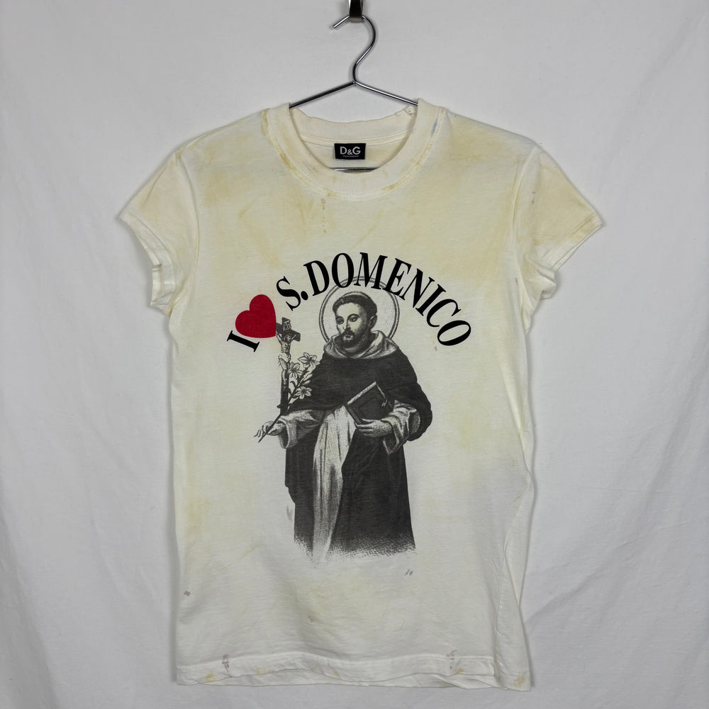 00s Dolce & Gabbana Distressed Domenico Graphic T-Shirt