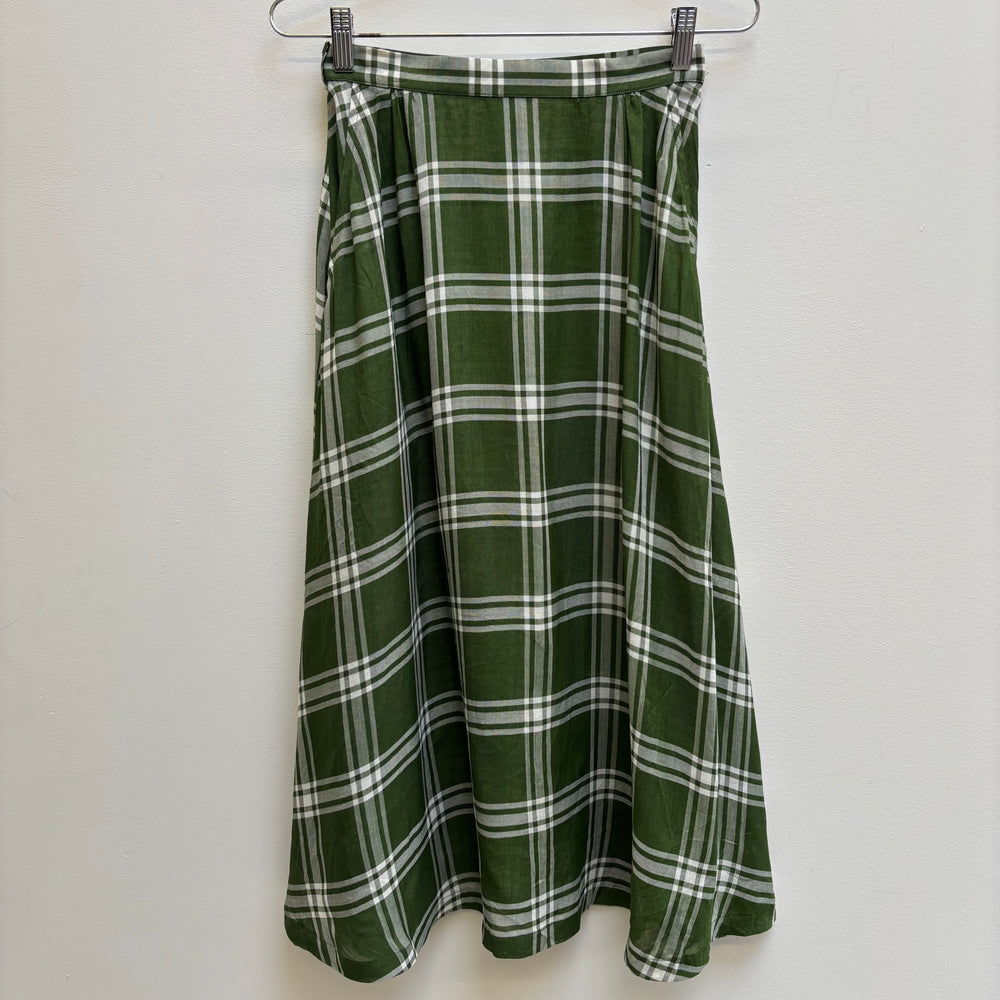 Yohji Yamamato Y's Green Plaid Skirt