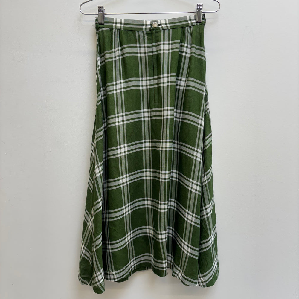 Yohji Yamamato Y's Green Plaid Skirt