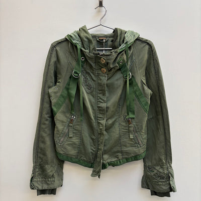 Marithé Francois Girbaud Olive Military Jacket