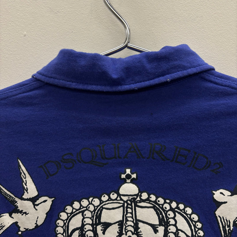 Dsquared2 Long Sleeve Graphic Polo Shirt