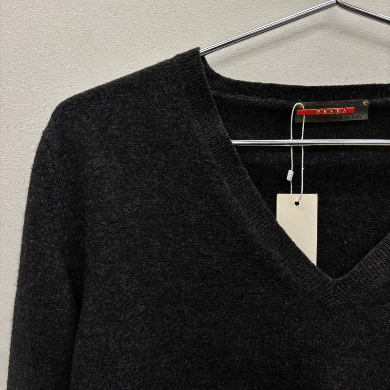 Prada Cropped V-Neck Sweater
