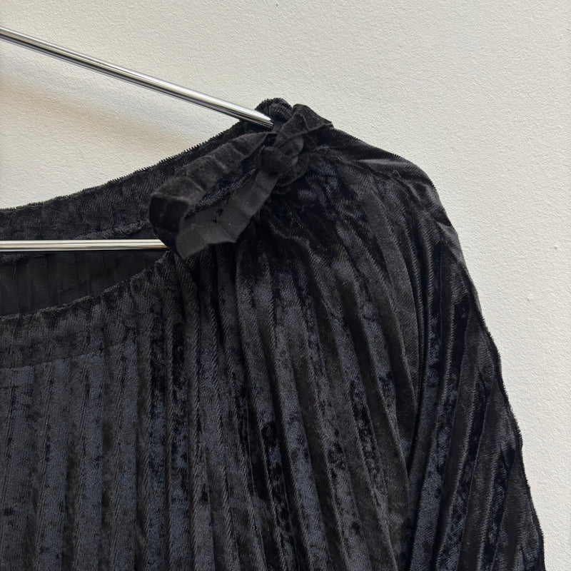 Issey Miyake Pleats Please Black Velvet Longsleeve
